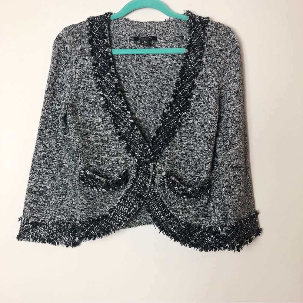 WHBM Knit Glitter Jacket